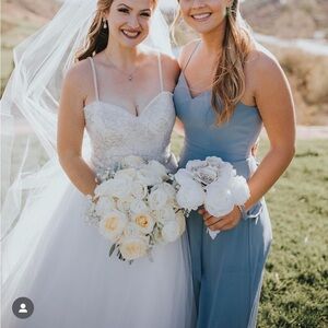 Azazie Naeem dusty blue bridesmaid dresss